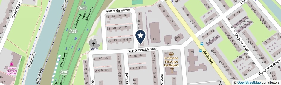 Kaartweergave Van Eedenstraat 3 in Groningen