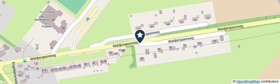Kaartweergave Woldjerspoorweg in Groningen