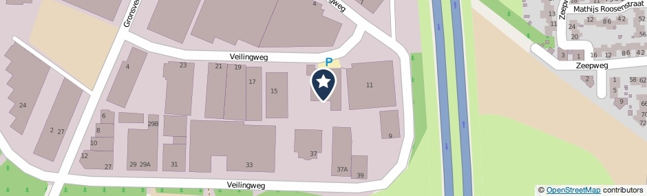 Kaartweergave Veilingweg 13 in Gronsveld