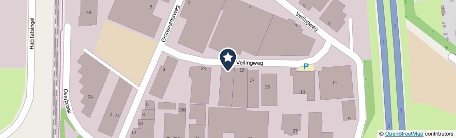 Kaartweergave Veilingweg 21 in Gronsveld