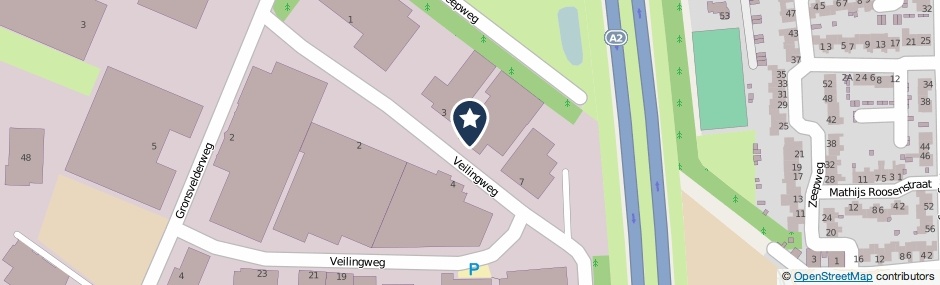 Kaartweergave Veilingweg 5 in Gronsveld