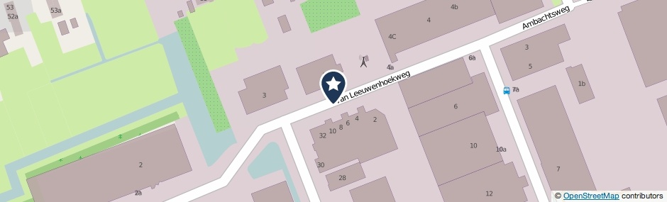 Kaartweergave Van Leeuwenhoekweg in Groot-Ammers