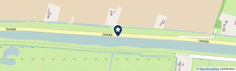 Kaartweergave Oostdijk in Grootschermer