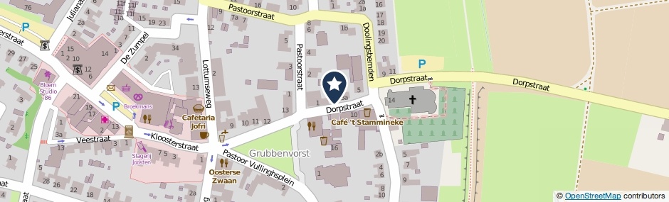 Kaartweergave Dorpstraat 3 in Grubbenvorst