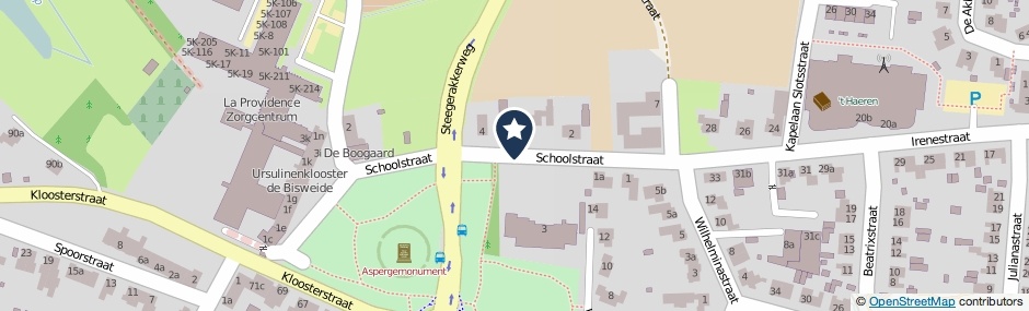 Kaartweergave Schoolstraat in Grubbenvorst