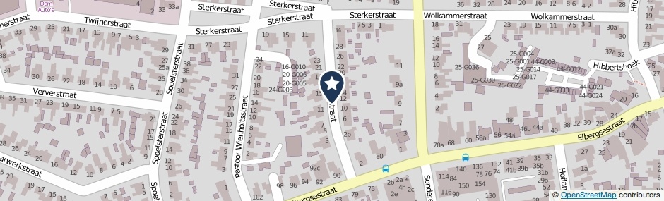 Kaartweergave Weverstraat in Haaksbergen