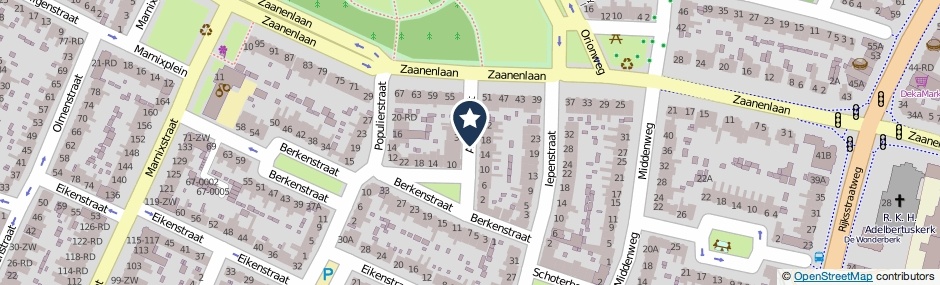 Kaartweergave Abeelstraat in Haarlem
