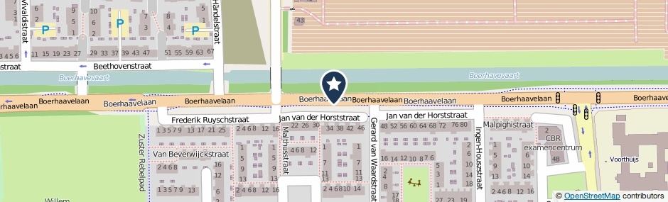 Kaartweergave Boerhaavelaan in Haarlem
