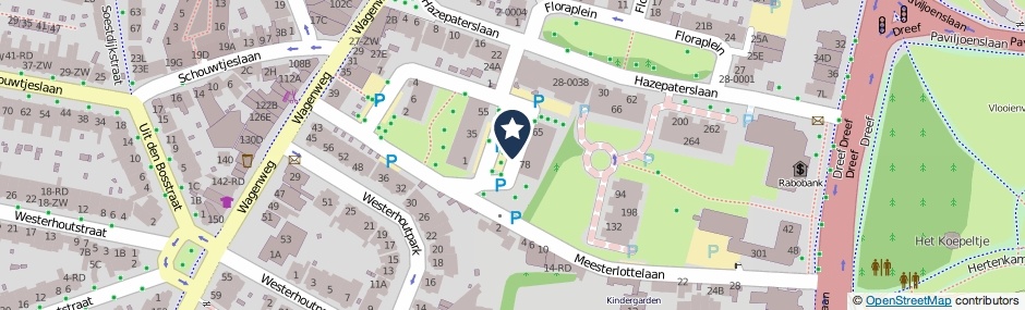 Kaartweergave Diaconessenplein in Haarlem