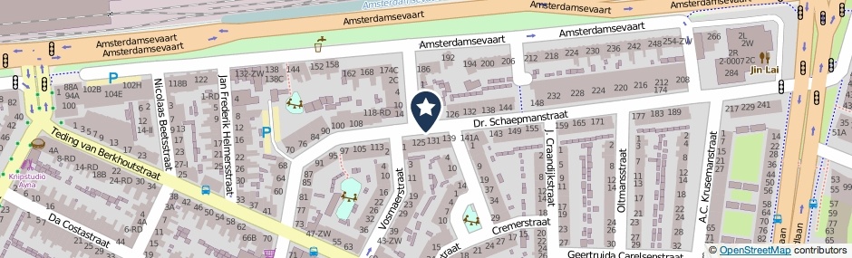 Kaartweergave Dr. Schaepmanstraat in Haarlem