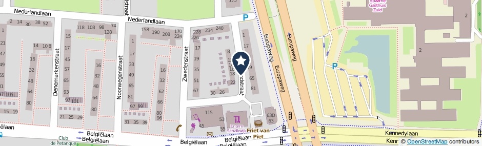 Kaartweergave Finlandstraat in Haarlem