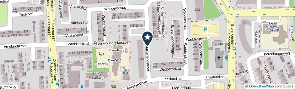 Kaartweergave Gaasterlandstraat in Haarlem