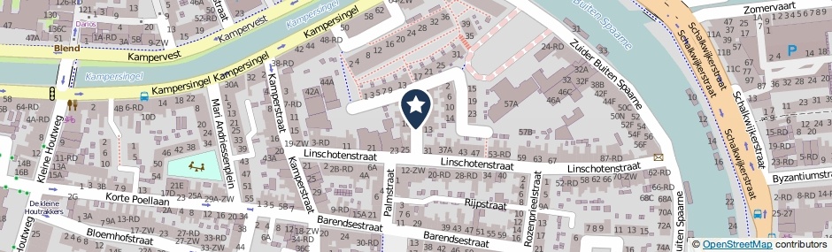 Kaartweergave Jan Huijgenstraat in Haarlem