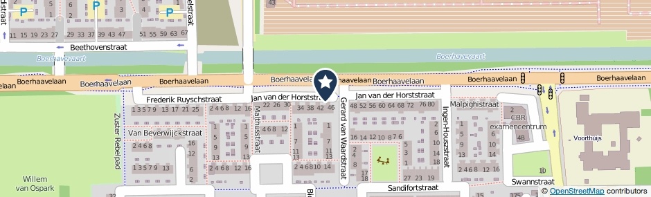 Kaartweergave Jan Van Der Horststraat in Haarlem