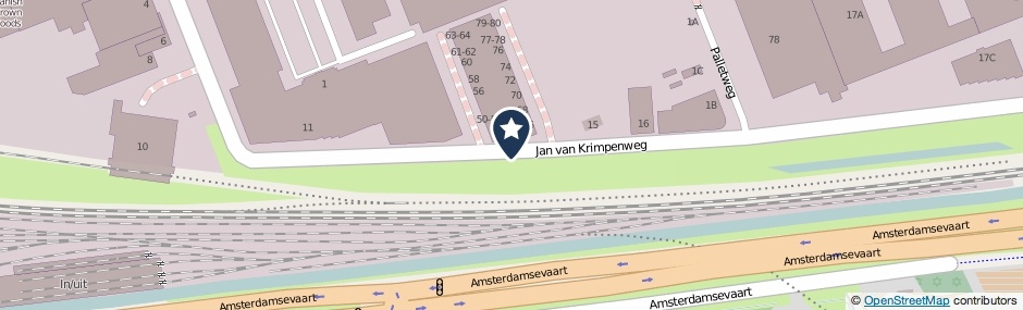 Kaartweergave Jan Van Krimpenweg in Haarlem