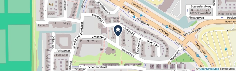 Kaartweergave Kervelstraat in Haarlem