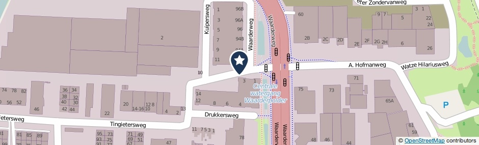 Kaartweergave Kousenmakersweg in Haarlem