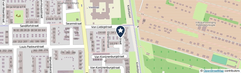 Kaartweergave Mendelstraat in Haarlem