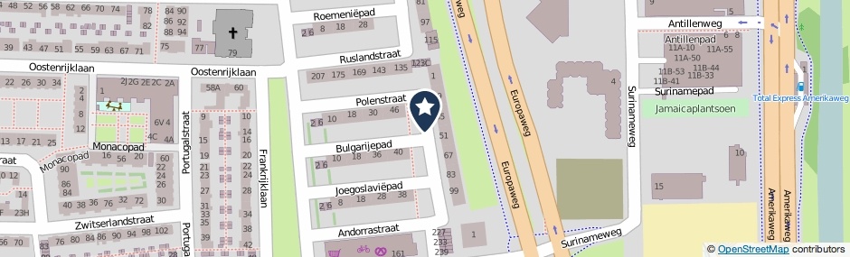 Kaartweergave Polenstraat in Haarlem