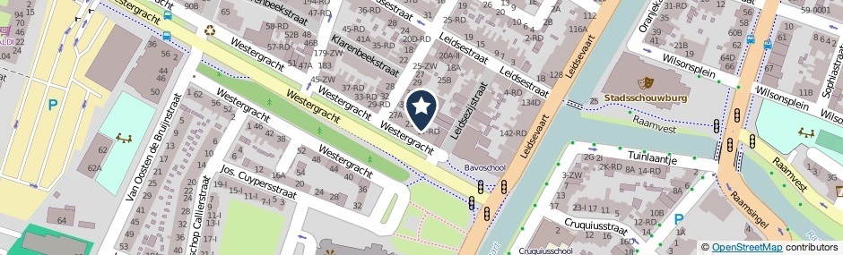 Kaartweergave Westergracht 19-RD in Haarlem