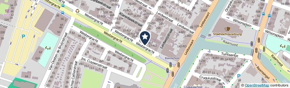 Kaartweergave Westergracht 23-ZW in Haarlem