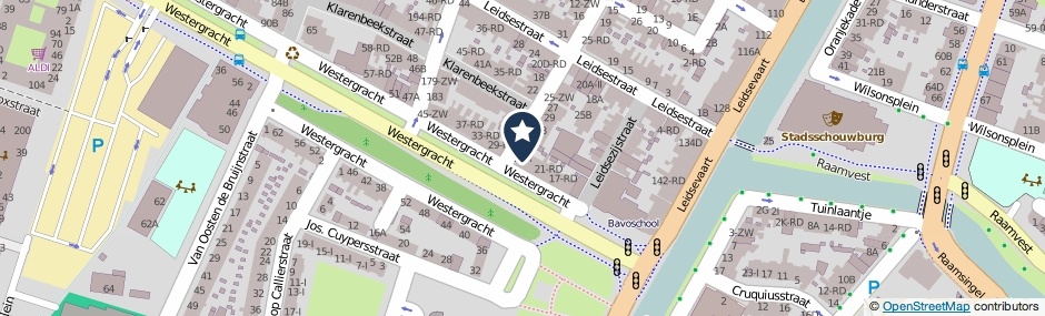 Kaartweergave Westergracht 27-A in Haarlem