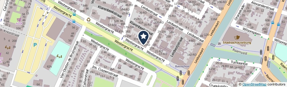 Kaartweergave Westergracht 31-RD in Haarlem