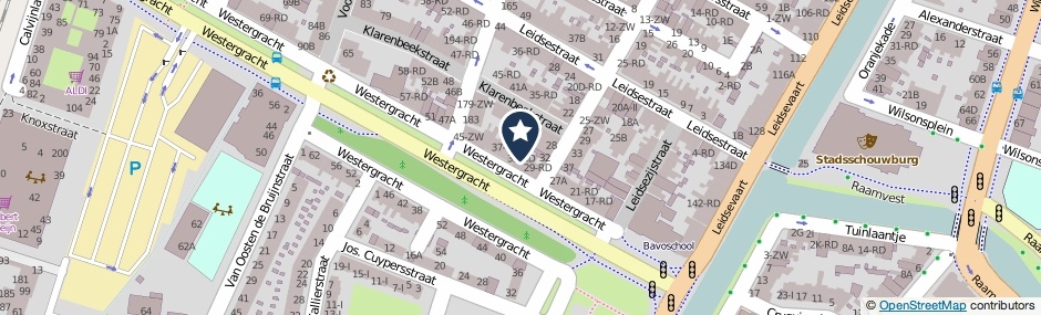 Kaartweergave Westergracht 33-RD in Haarlem
