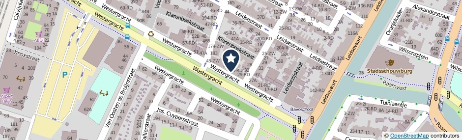 Kaartweergave Westergracht 35-ZW in Haarlem