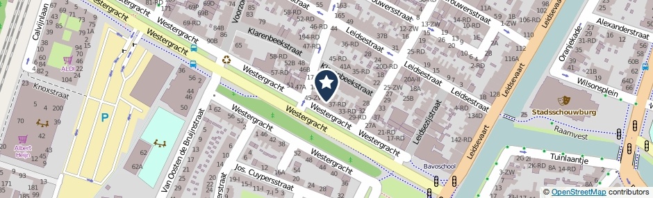Kaartweergave Westergracht 41-RD in Haarlem