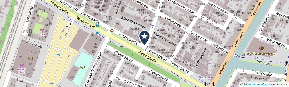 Kaartweergave Westergracht 47-ZW in Haarlem