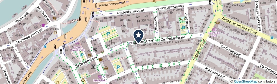 Kaartweergave Zuidpolderstraat in Haarlem