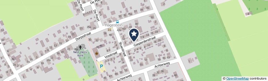 Kaartweergave Gasperdenstraat 3 in Hagestein