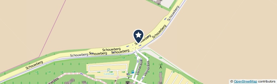 Kaartweergave Schouwberg in Hapert