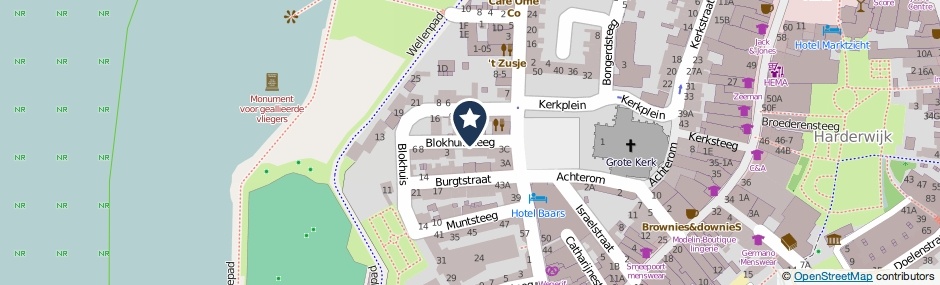 Kaartweergave Blokhuissteeg in Harderwijk