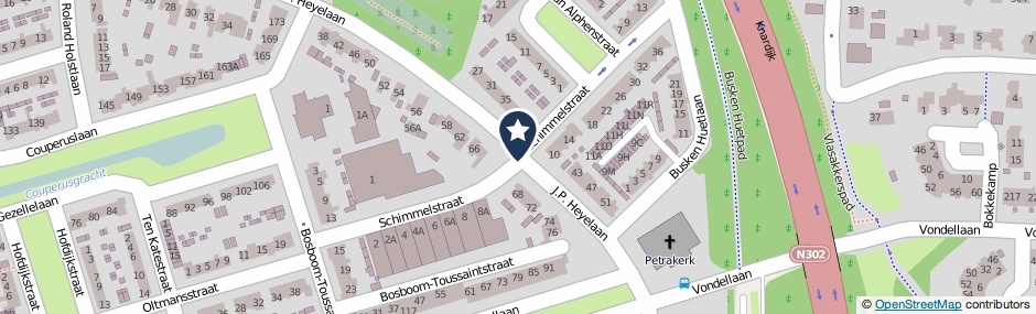 Kaartweergave Schimmelstraat in Harderwijk
