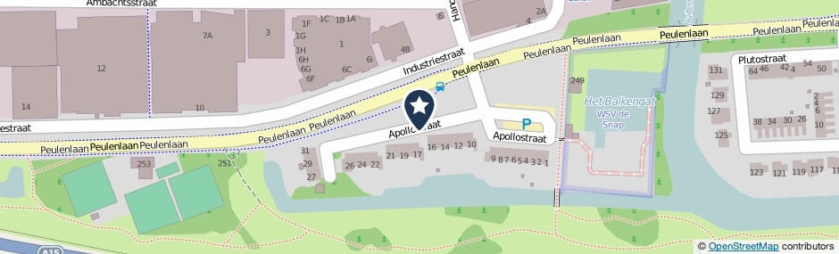 Kaartweergave Apollostraat in Hardinxveld-Giessendam