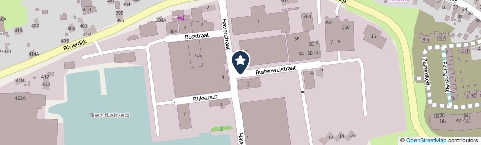 Kaartweergave Buitenweistraat in Hardinxveld-Giessendam