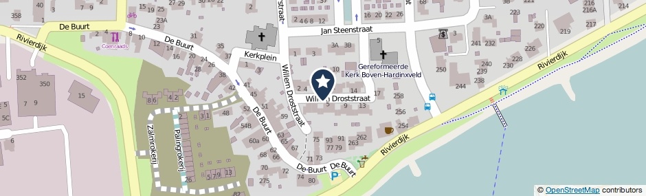 Kaartweergave Willem Droststraat in Hardinxveld-Giessendam