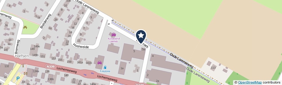 Kaartweergave Holtmark in Harfsen
