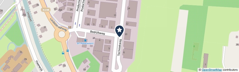 Kaartweergave Techniekweg in Harmelen