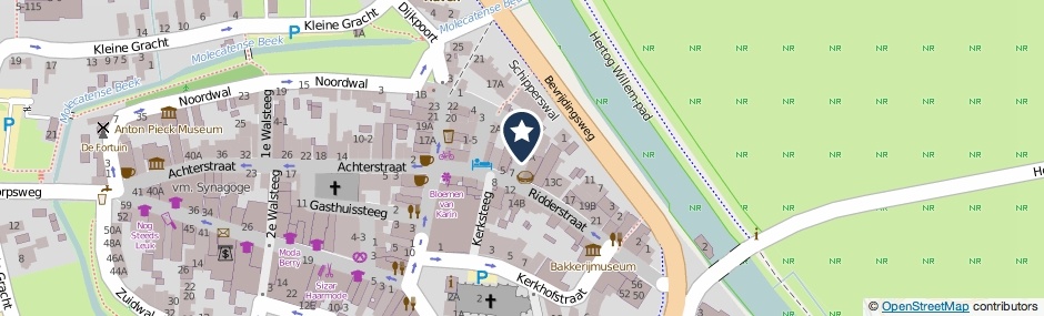 Kaartweergave 1e Steeg in Hattem