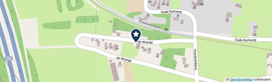Kaartweergave De Wrange in Hattem