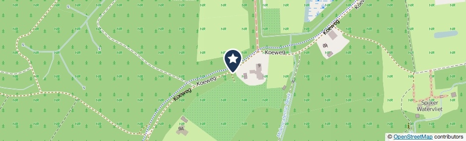 Kaartweergave Koeweg in Hattem