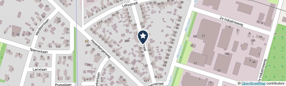Kaartweergave Tulpstraat in Hattem