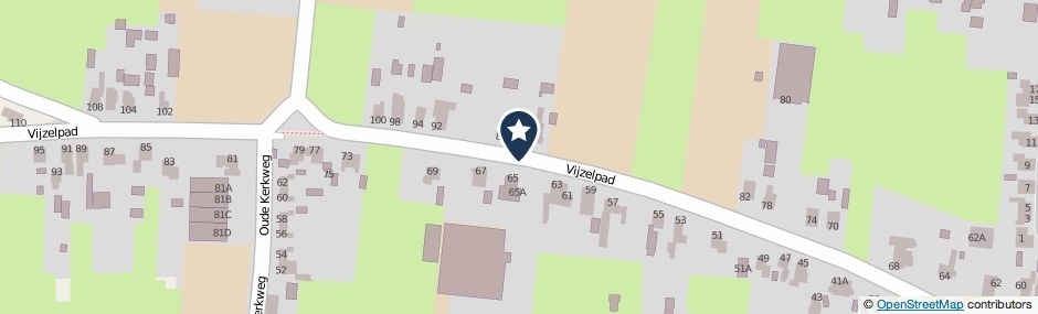 Kaartweergave Vijzelpad in Hattem