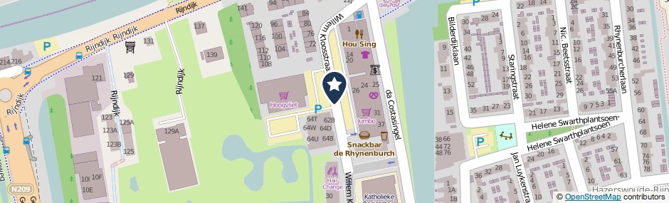 Kaartweergave Willem Kloosstraat in Hazerswoude-Rijndijk