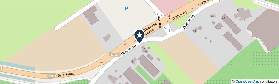 Kaartweergave Drielseweg in Hedel