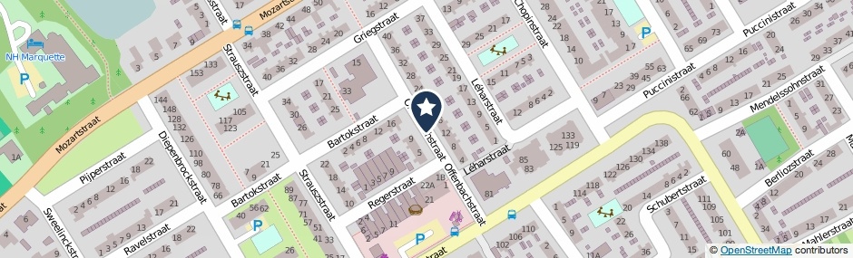 Kaartweergave Offenbachstraat in Heemskerk