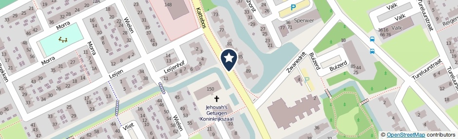 Kaartweergave Kattebos in Heerenveen